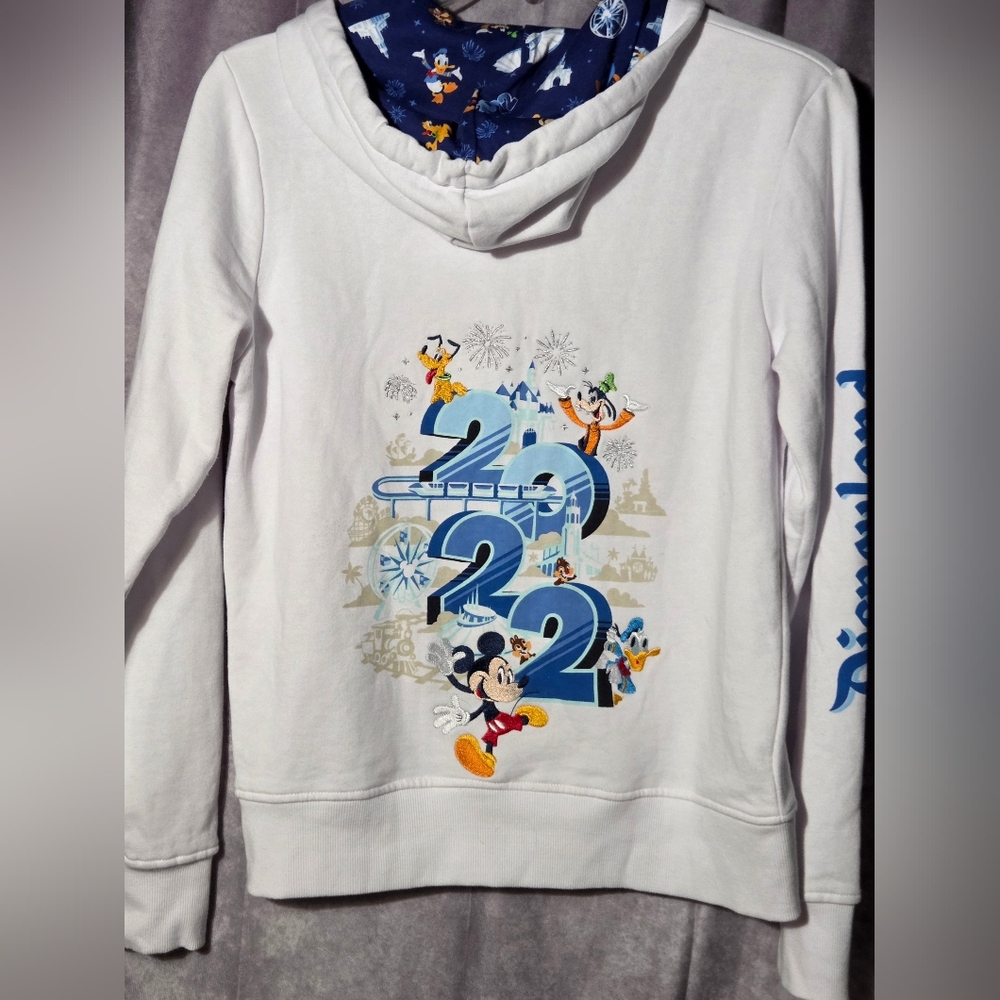 2022 DisneyLand Resort Mickey Mouse and Friends Hoodie Size L Embroidered - Picture 6 of 11